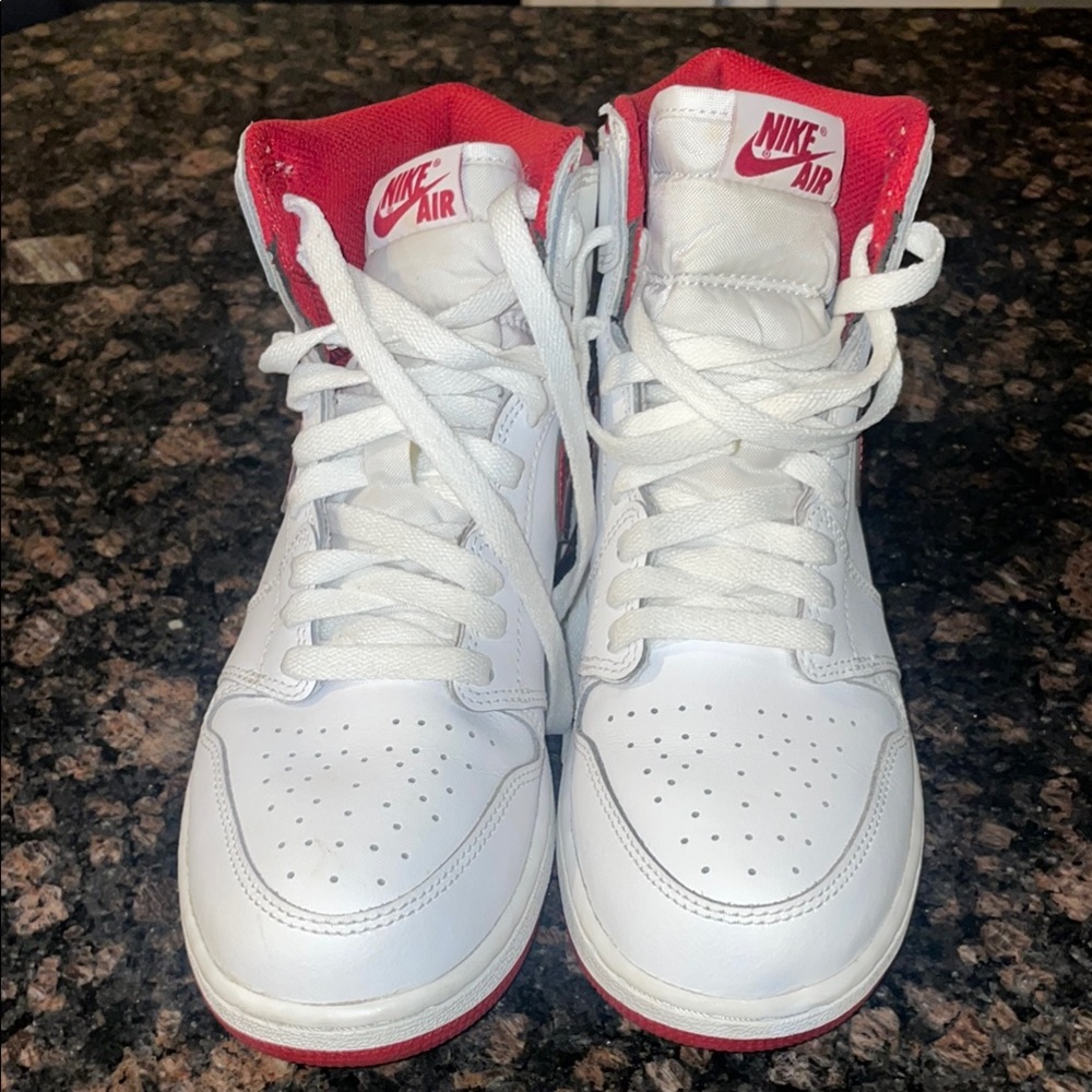 Jordan White and Red Sneakers